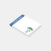 Post-it® cacahuètes | Parapluie vert Snoopy (Incliné)