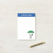 Post-it® cacahuètes | Parapluie vert Snoopy (Sur un bureau)