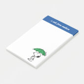 Post-it® cacahuètes | Parapluie vert Snoopy (Incliné)