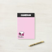 Post-it® cacahuètes | Saint Valentin | Snoopy Avec Valentin (Sur un bureau)