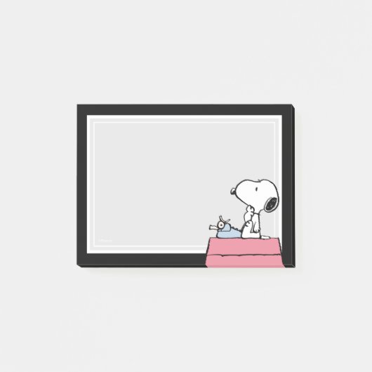 Post-it® cacahuètes | Snoopy à la machine à écrire (Devant)