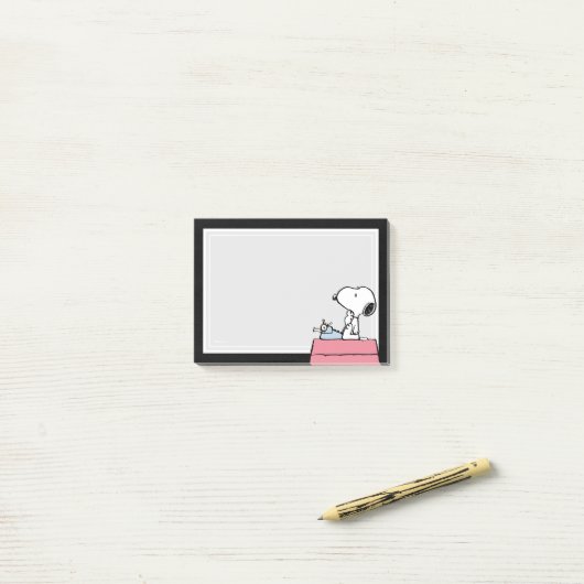 Post-it® cacahuètes | Snoopy à la machine à écrire (Sur un bureau)