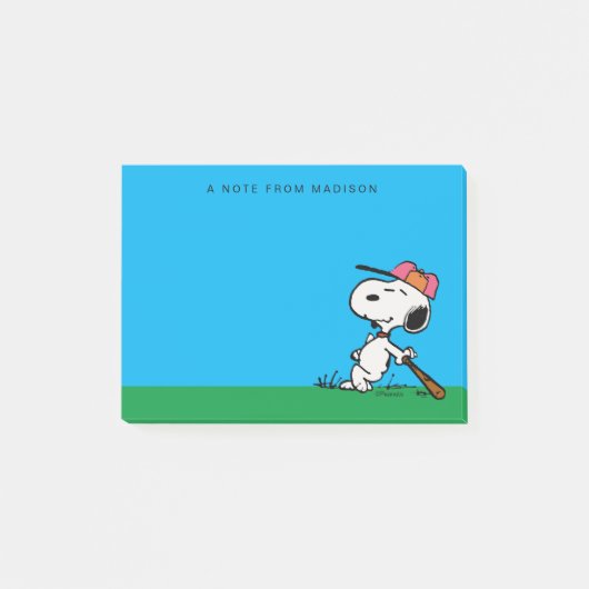Post-it® cacahuètes | Snoopy at Bat (Devant)