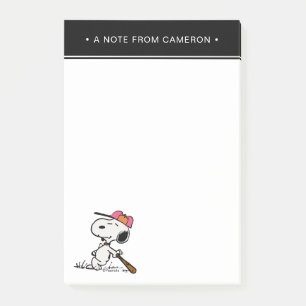 Post-it® cacahuètes   Snoopy at Bat