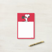 Post-it® cacahuètes | Snoopy Christmas Gift Giver (Sur un bureau)