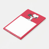 Post-it® cacahuètes | Snoopy Christmas Gift Giver (Incliné)