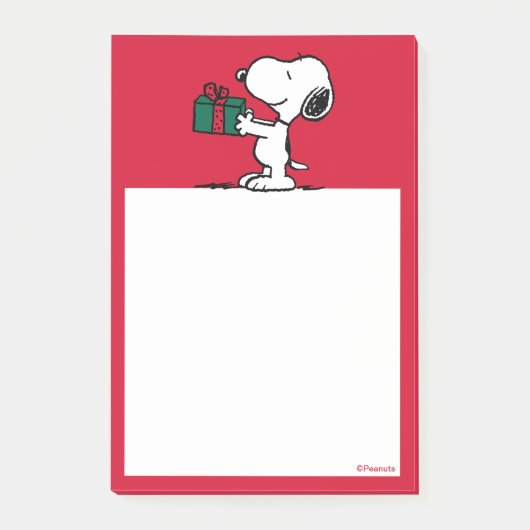 Post-it® cacahuètes | Snoopy Christmas Gift Giver (Devant)