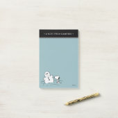 Post-it® cacahuètes | Snoopy Construit Un Snowman Ajouter V (Sur un bureau)