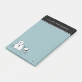 Post-it® cacahuètes | Snoopy Construit Un Snowman Ajouter V (Incliné)