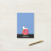 Post-it® cacahuètes | Snoopy Donut rose (Sur un bureau)