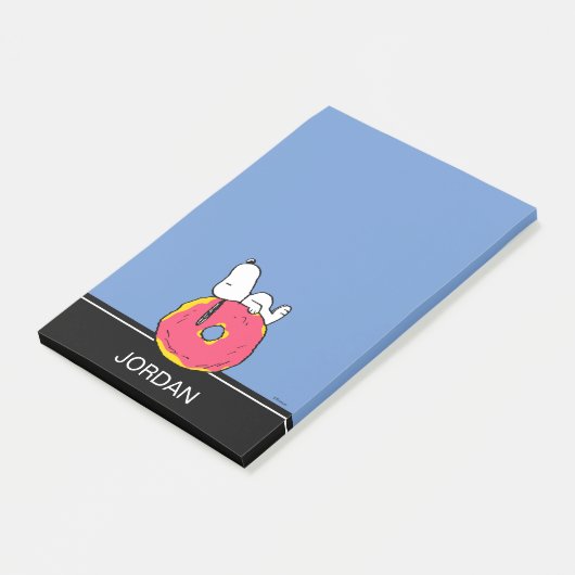 Post-it® cacahuètes | Snoopy Donut rose (Incliné)