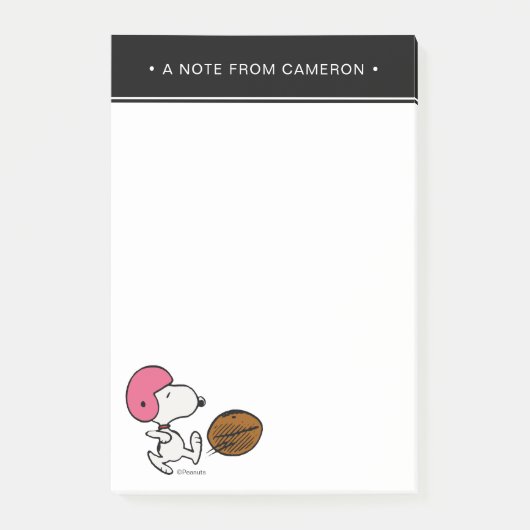 Post-it® cacahuètes | Snoopy Football Kicker (Devant)