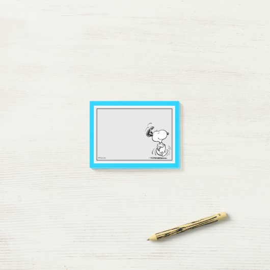Post-it® cacahuètes | Snoopy Happy Dance (Sur un bureau)