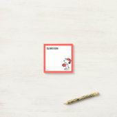 Post-it® cacahuètes | Snoopy Making the Catch (Sur un bureau)