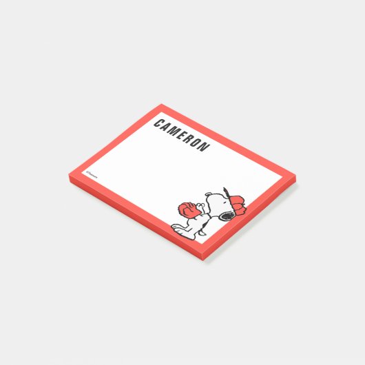 Post-it® cacahuètes | Snoopy Making the Catch (Incliné)