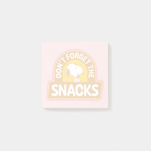 Post-it® cacahuètes   Snoopy N'oubliez pas les snacks