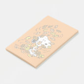 Post-it® cacahuètes | Snoopy Pile de Feuilles (Incliné)