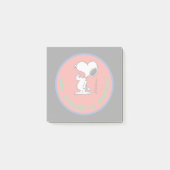 Post-it® cacahuètes | Snoopy Raw Force & Courage Badge (Devant)