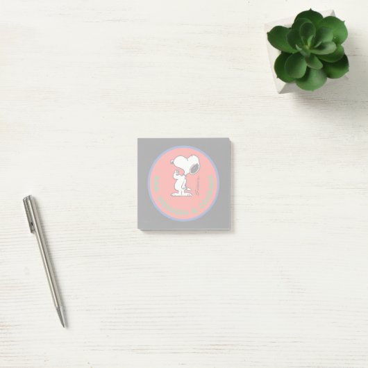 Post-it® cacahuètes | Snoopy Raw Force & Courage Badge (Bureau)