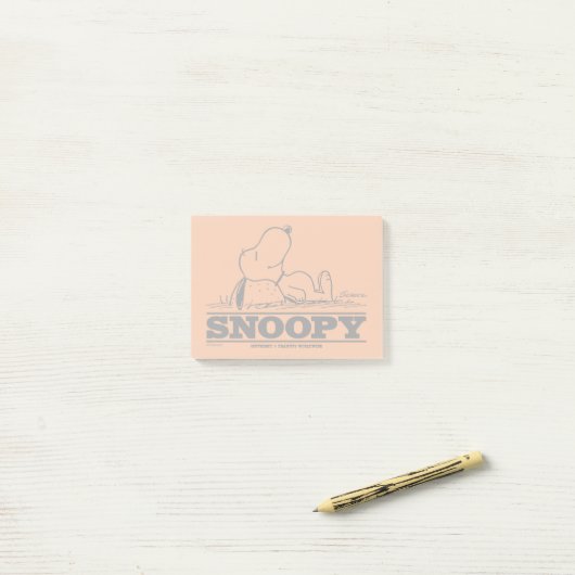Post-it® cacahuètes | Snoopy Reest Break (Sur un bureau)