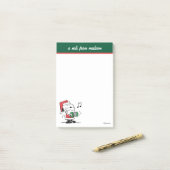Post-it® cacahuètes | Snoopy Santa Claus Accordian (Sur un bureau)