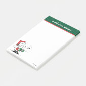 Post-it® cacahuètes | Snoopy Santa Claus Accordian (Incliné)
