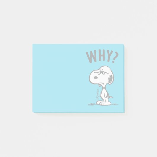 Post-it® cacahuètes | Snoopy Se Demande Pourquoi ? (Devant)