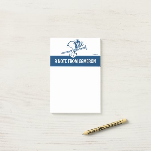 Post-it® cacahuètes | Snoopy Ski Trip (Sur un bureau)