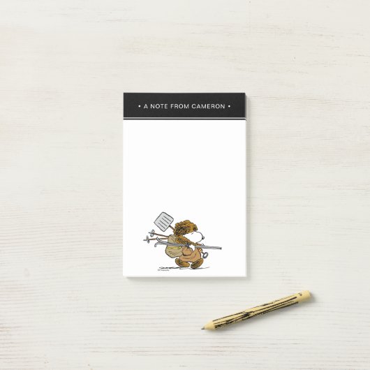 Post-it® cacahuètes | Snoopy Snow Warrior (Sur un bureau)