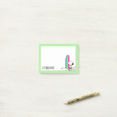 Post-it® cacahuètes | Snoopy & Woodstock | Ajouter Votre No (Sur un bureau)