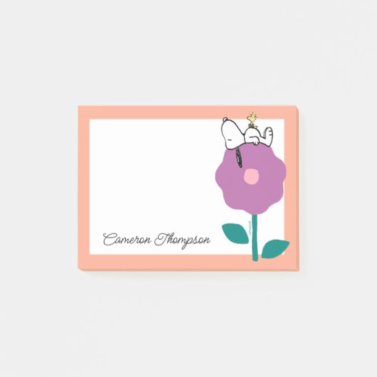 Post-it® cacahuètes | Snoopy & Woodstock Flower Whististle (Devant)