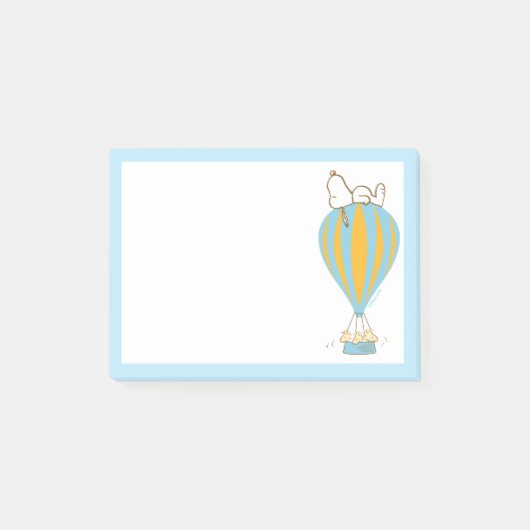 Post-it® cacahuètes | Snoopy & Woodstock Hot Air Balloon (Devant)