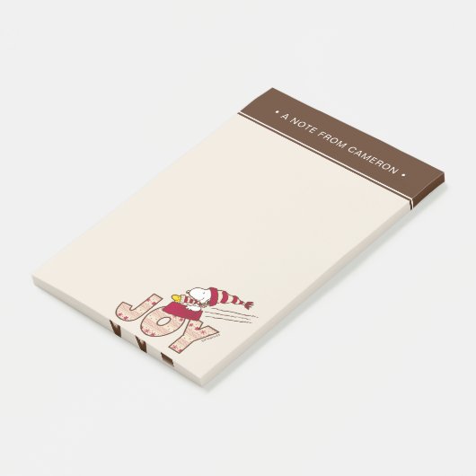 Post-it® cacahuètes | Snoopy & Woodstock Joy Sled Ride (Incliné)