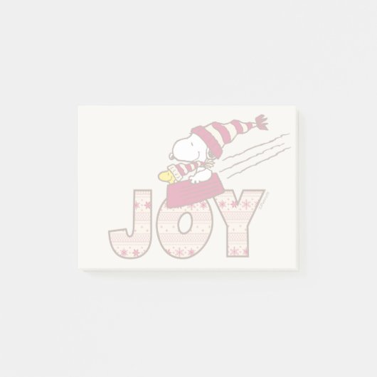 Post-it® cacahuètes | Snoopy & Woodstock Joy Sled Ride (Devant)