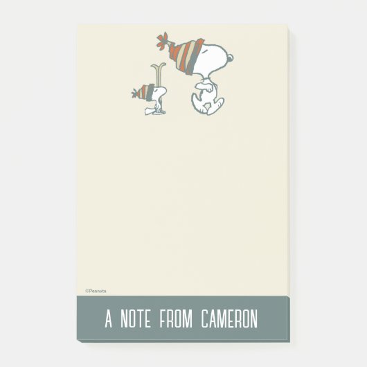 Post-it® cacahuètes | Snoopy & Woodstock Ski Trip (Devant)