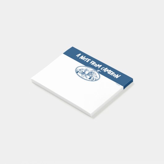 Post-it® cacahuètes | Snoopy & Woodstock Skiing (Incliné)