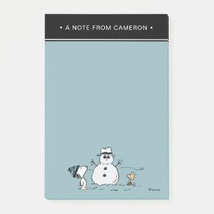 Post-it® cacahuètes   Snoopy & Woodstock Snowman   Ajouter