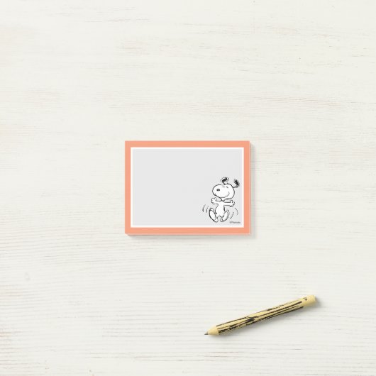 Post-it® cacahuètes | Une Danse Heureuse Snoopy (Sur un bureau)