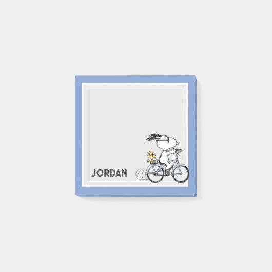 Post-it® cacahuètes | Vélo Snoopy & Woodstock (Devant)