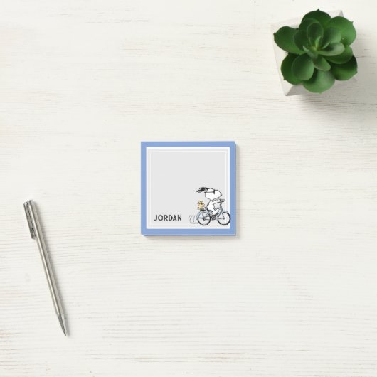 Post-it® cacahuètes | Vélo Snoopy & Woodstock (Bureau)