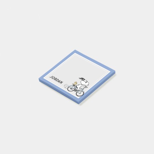 Post-it® cacahuètes | Vélo Snoopy & Woodstock (Incliné)