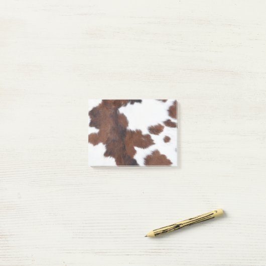 Post-it® Cachette de vache blanc Brown (Sur un bureau)