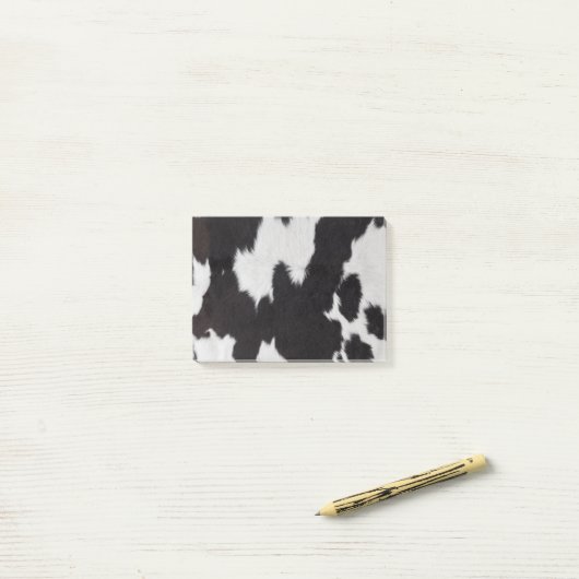 Post-it® Cachette de vache noir blanc (Sur un bureau)