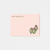 Post-it® Cactus aquarelle en fleur avec votre nom (Devant)