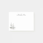 Post-it® Cactus du désert Botanique Noir Blanc (Devant)