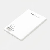 Post-it® Cactus du désert Noir Blanc Sud-Ouest (Incliné)