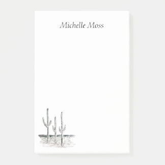 Post-it® Cactus du désert Noir Blanc Sud-Ouest