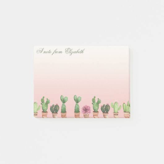 Post-it® Cactus élégant et féminin (Devant)