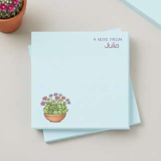 Post-it® Cactus Flower Pot with Name Sticky Notes