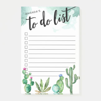 Post-it® Cactus Garden Personnalisé Lined To Do List